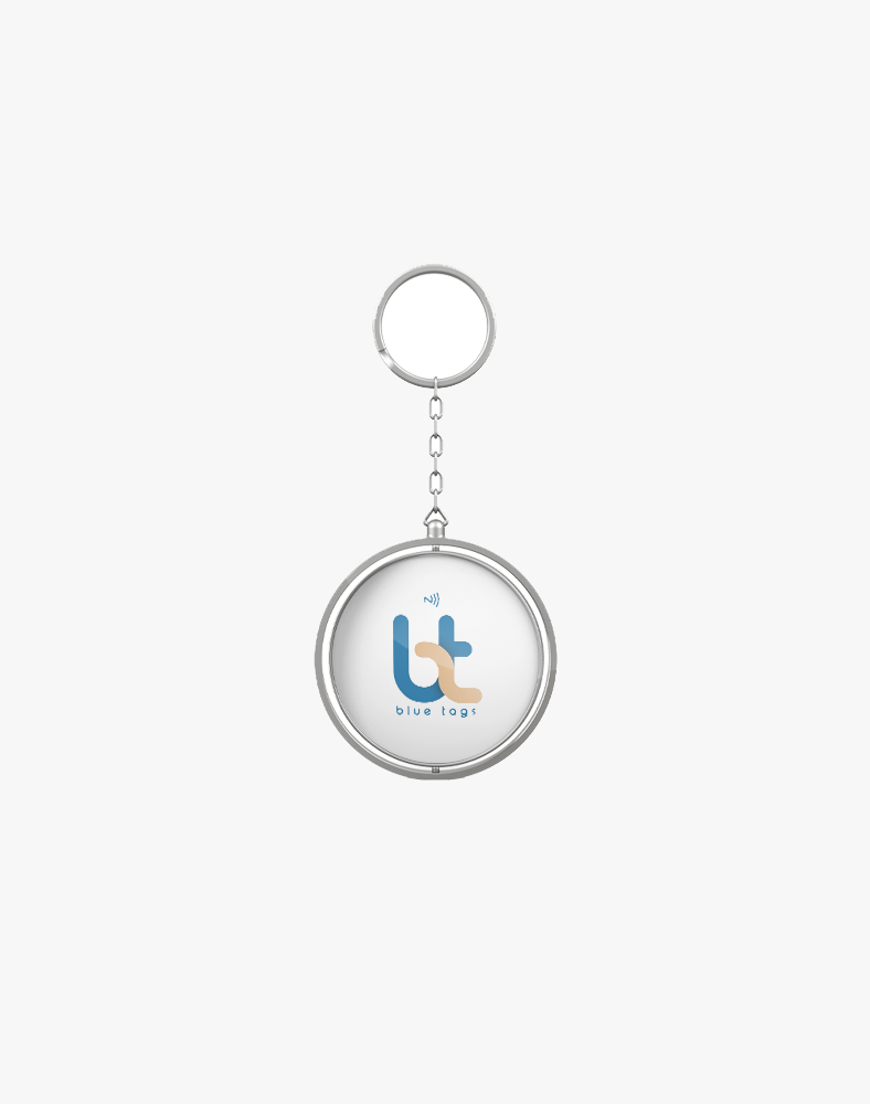 Blue Tags NFC Smart Metal Keychain