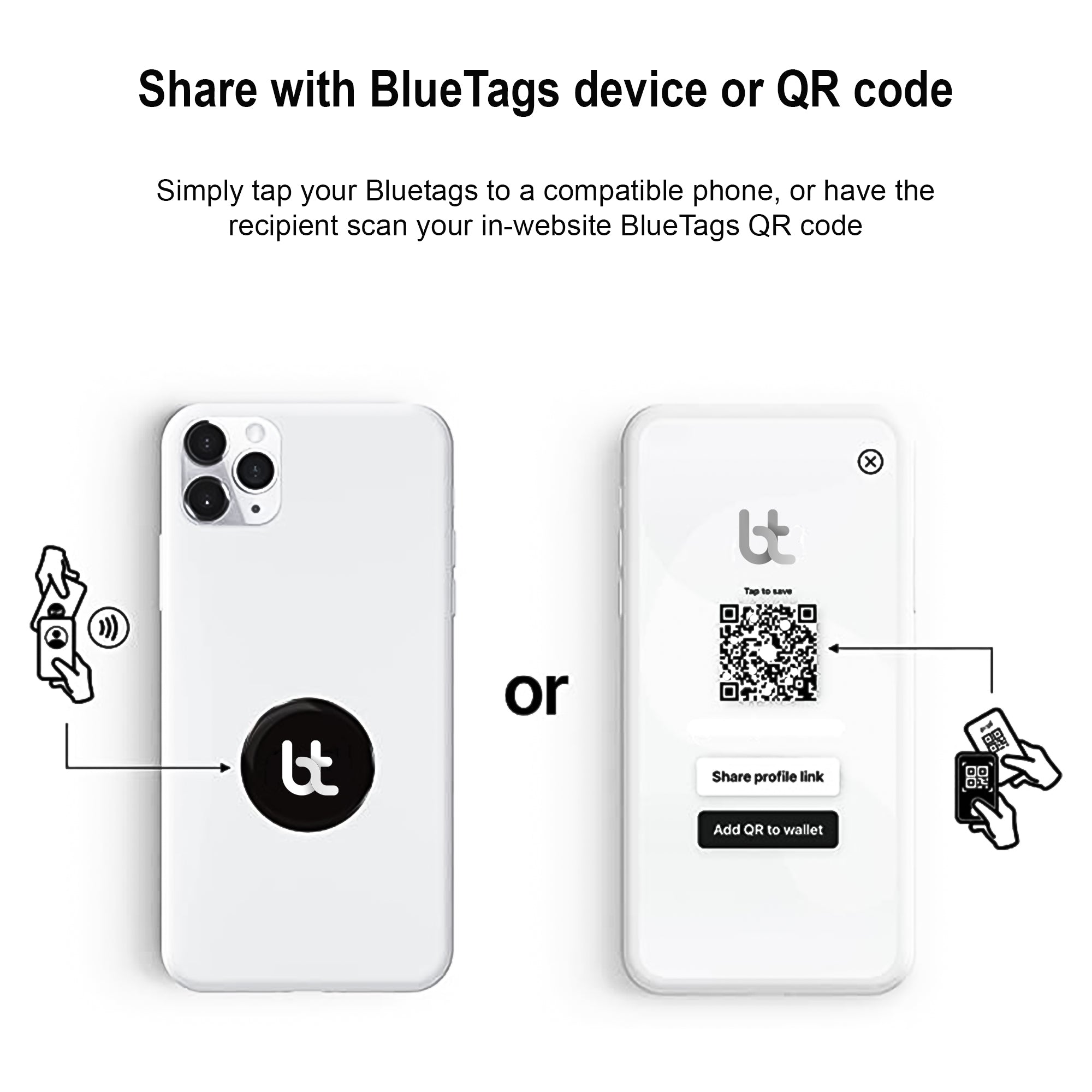 Blue Tags NFC Sticker - Share Everything With A Touch - Black X Beige